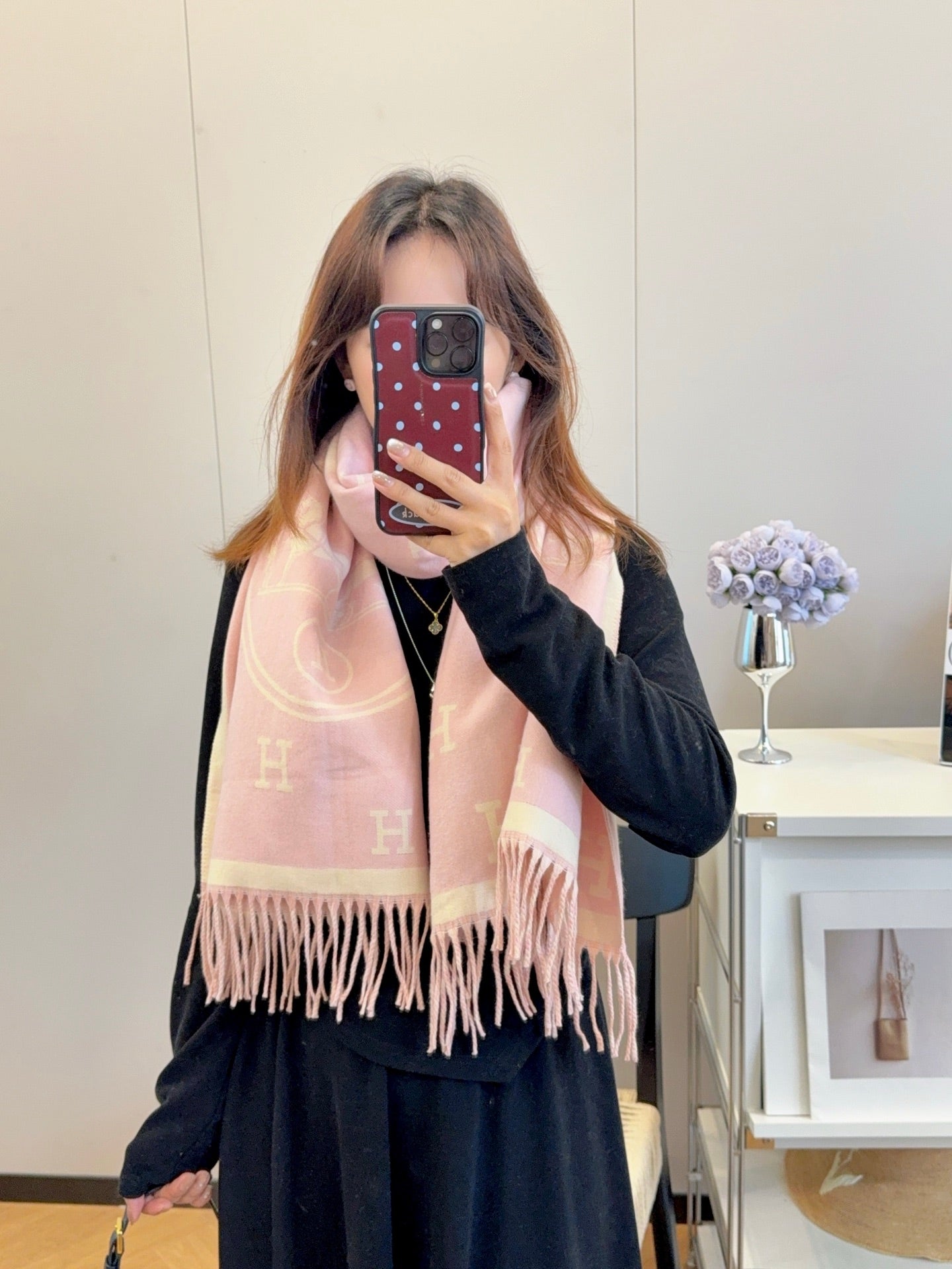 HEM69 winter scarf Shawl designer scarf women plaid cashmere long tassels soft sjaal brown scarves for women scarf man winter warm breathable simple style 65*180CM
