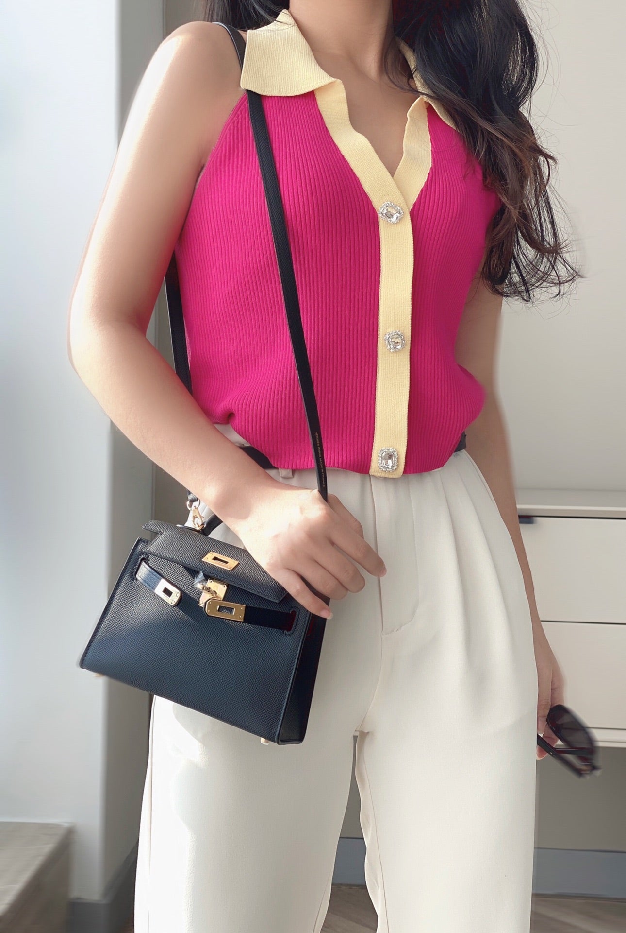 HEM91TOP Original Top-grade original single-layer leather New Genuine Leather Women's Crossbody Stewardess 19CM