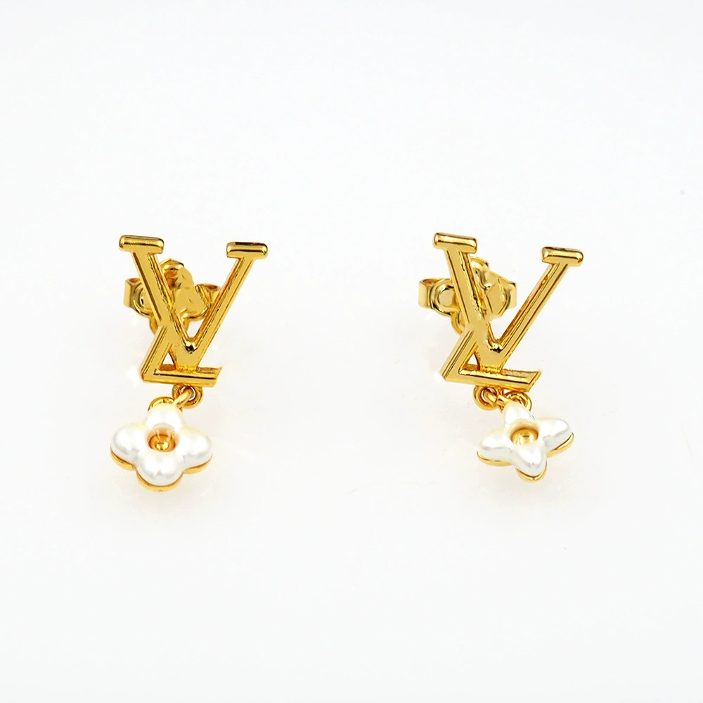 LEM469 New Arrive Silver and Gold Color Earring Fashion Design Earring Charm for Women Jewelry 2.4cm Long