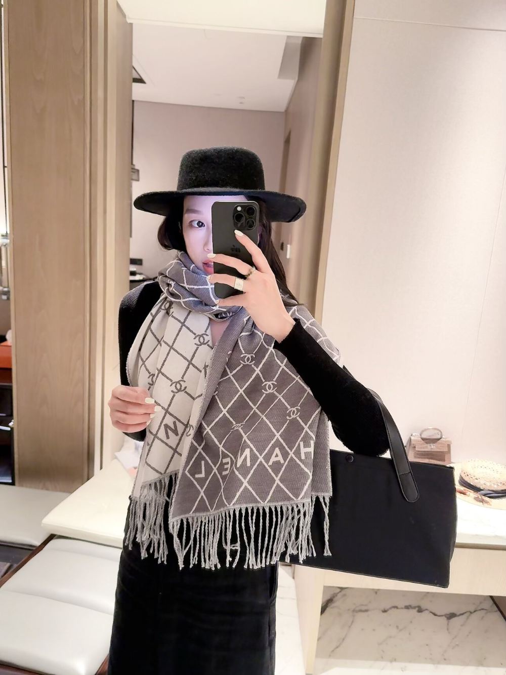 CEM361 new arrive Hot sale black grey color fashion beautiful scarf for woman gift to choose size 44.6x168cm