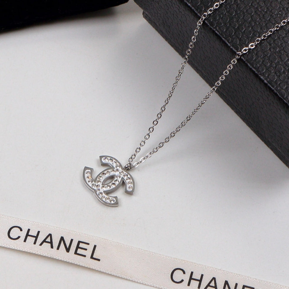 CN89 Titanium steel Hot sale fashion Necklace for woman rose gold color jewelry for woman gift