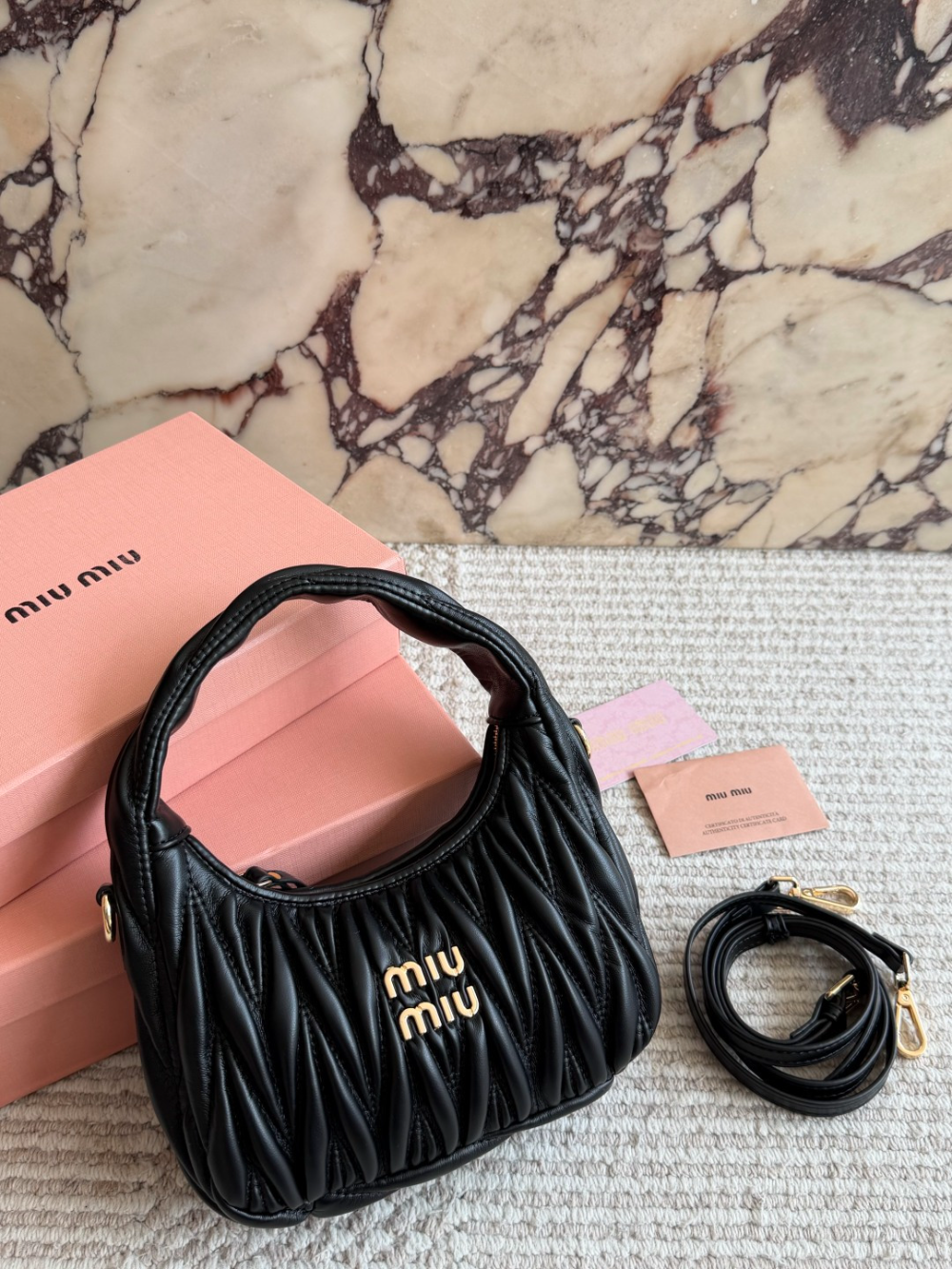 miu02 New arrive fashion black color bag for woman beautiful gift to choose gift 20 x 17cm