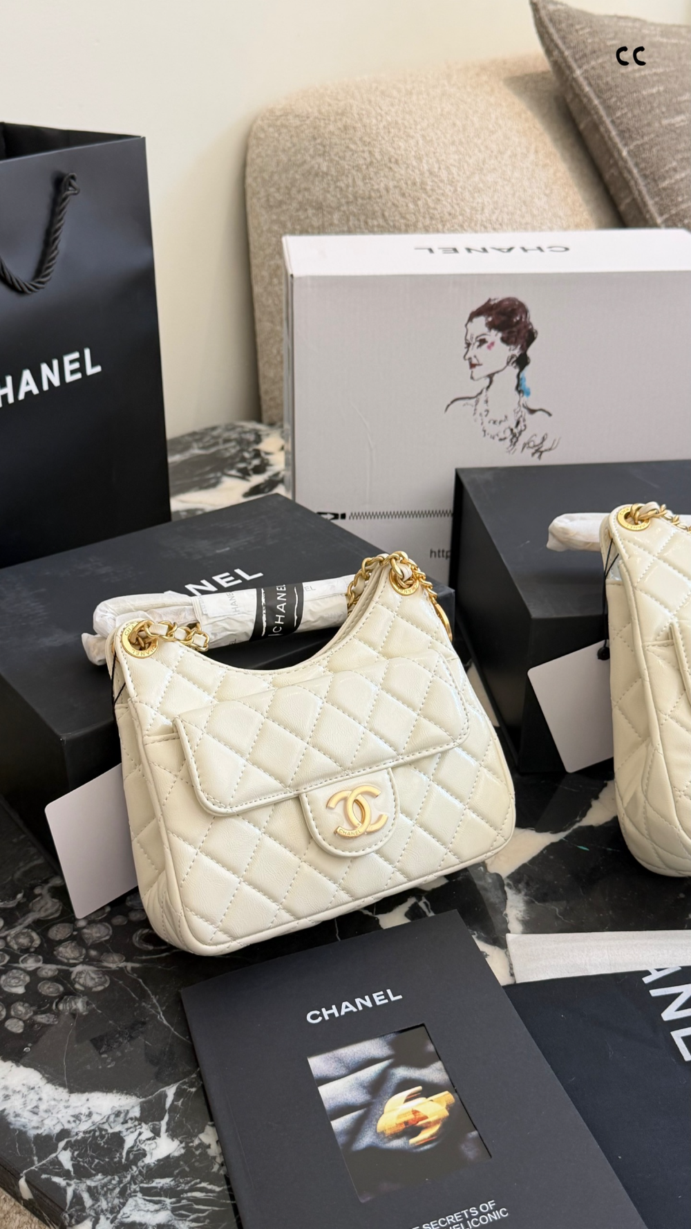 CEM394 New arrive fashion black white color bag for woman beautiful gift to choose 2 size