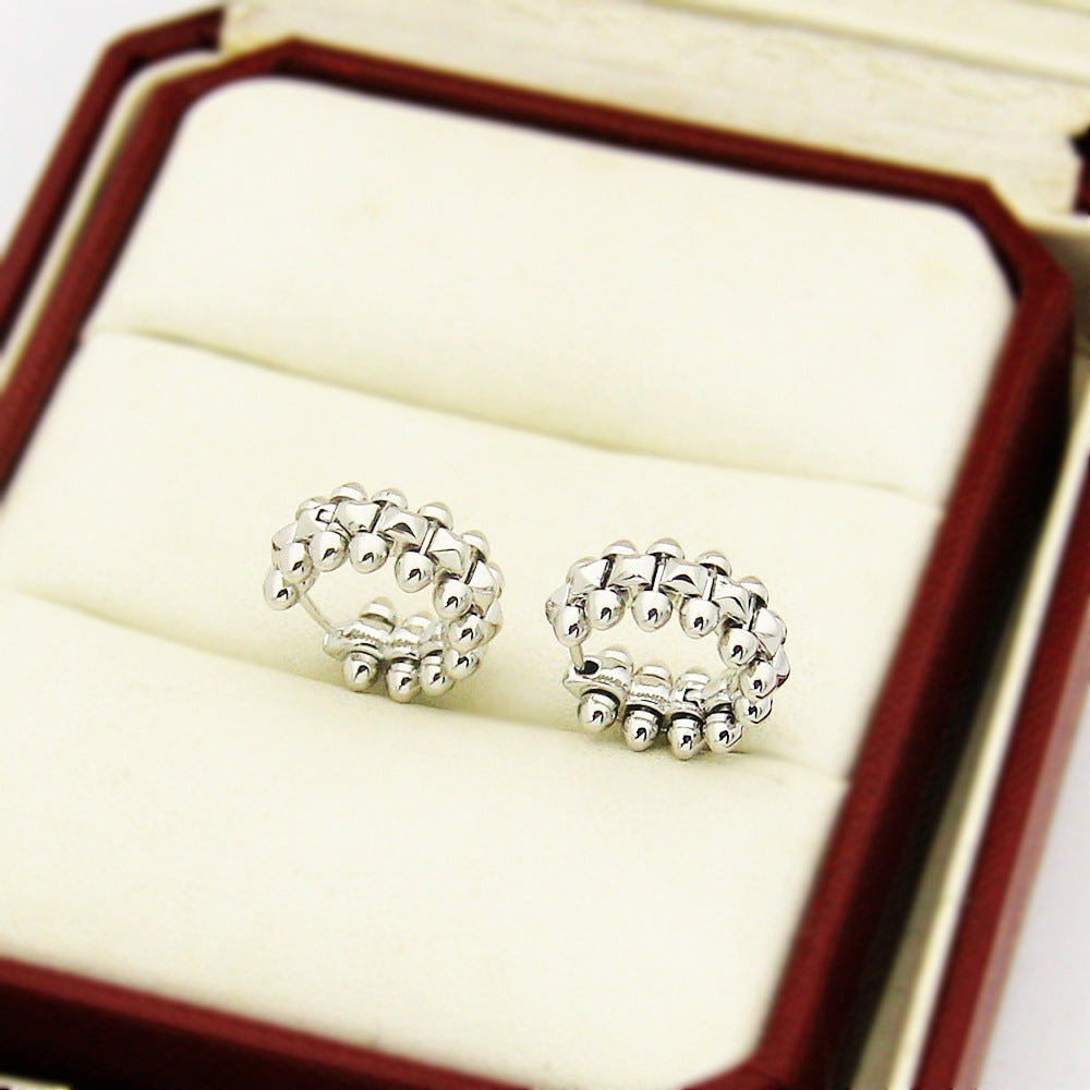 CREM213 New Arrive Fashion Hot Sale Bullet Ear Buckles C-shaped Earring for Woman Jewelry To Choose Gift