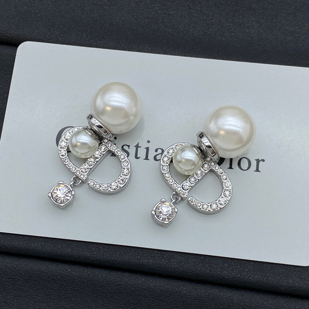 DEM249 New Arrive Fashion with Diamond Pearl Earring for Woman Jewelry To Choose