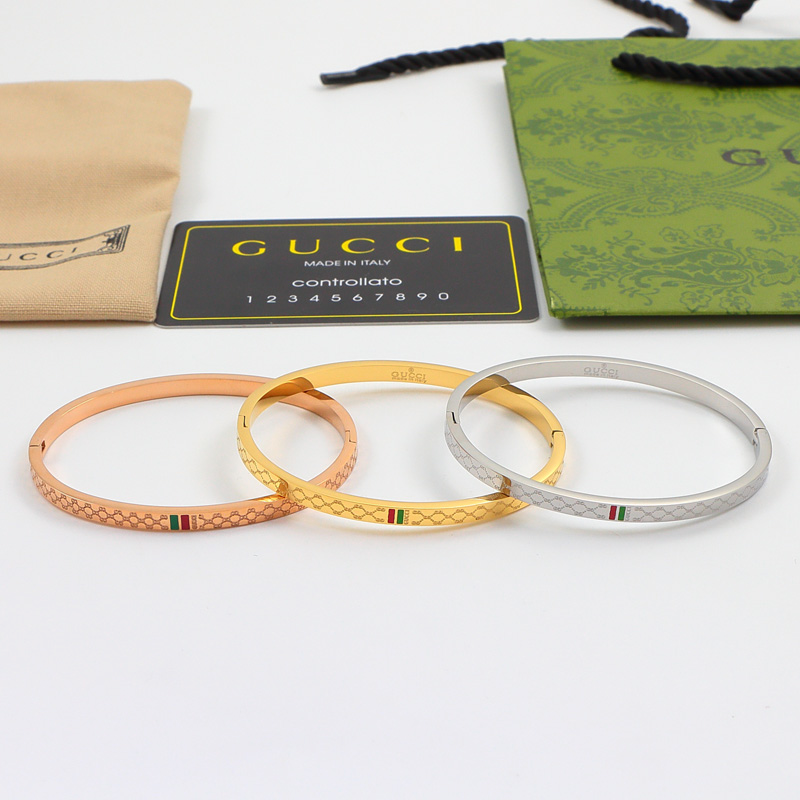 GEM154 New Fashion Open Silver and Gold Color Bracelet Metal Letter Wristband Bracelet Couple Accessories for Woman