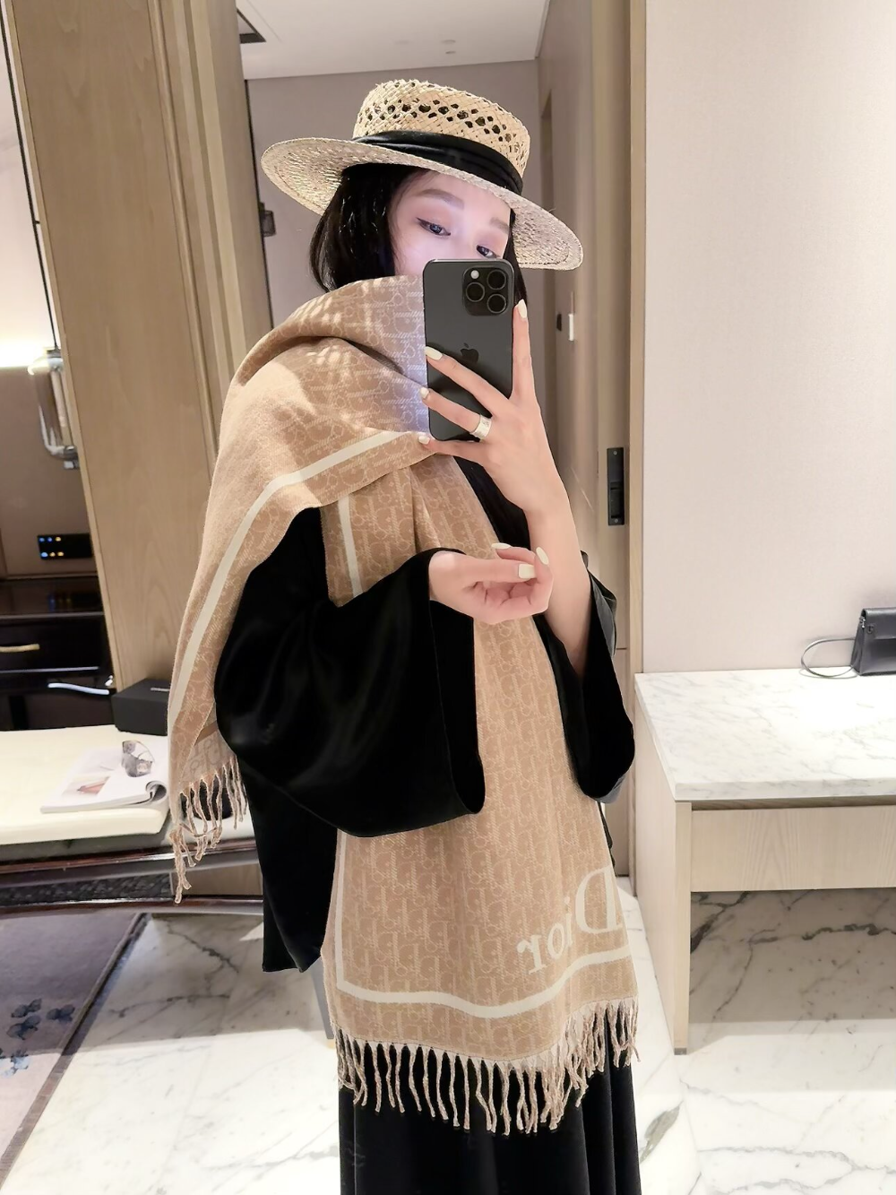 DEM392 new arrive Hot sale black brown camel color fashion beautiful scarf for woman gift to choose