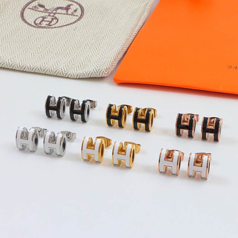 HEM143 New arrive fashion black white color earring for woman jewelry beautiful jewelry no with box