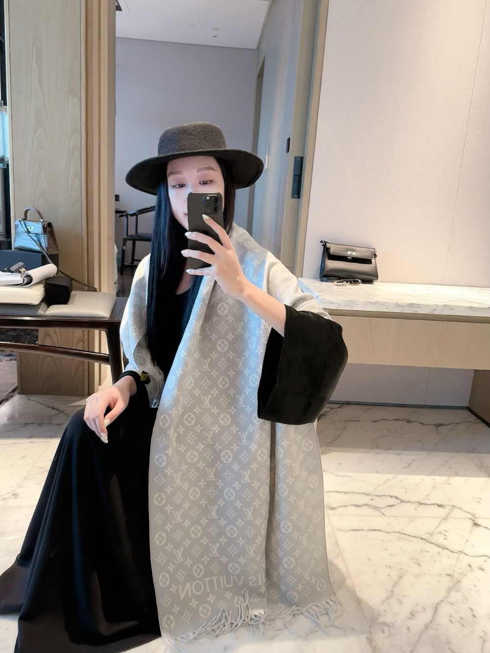 LEM651 new arrive Hot sale brown grey color fashion beautiful scarf for woman gift to choose