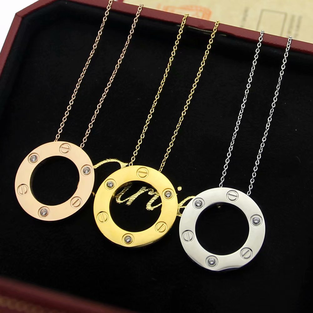 CNN06 Titanium steel Hot sale fashion Necklace for woman size jewelry for woman gift for old customer link