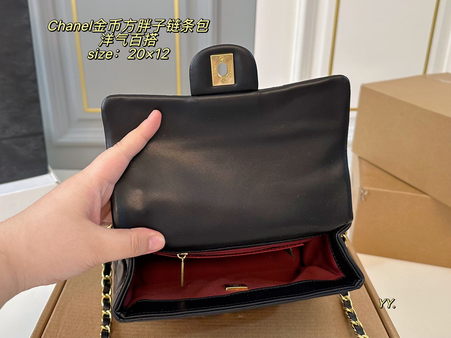 CEM02 New arrive fashion black color bag for woman beautiful gift to choose gift 20*12cm