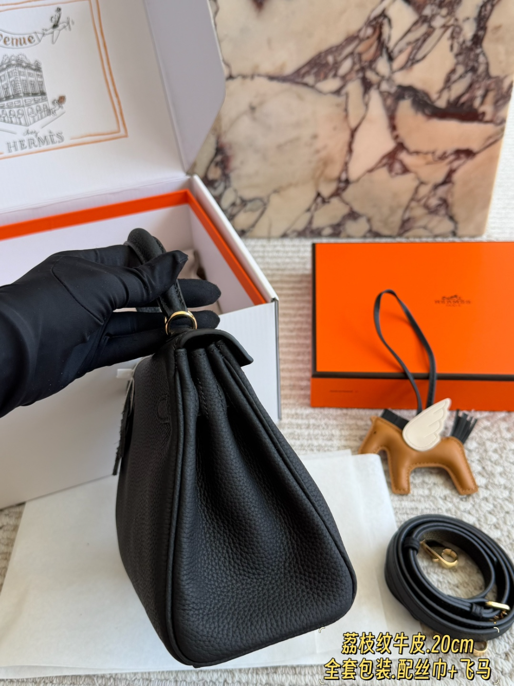 HEM122 New arrive fashion black color bag for woman beautiful gift to choose gift size to choose 20cm
