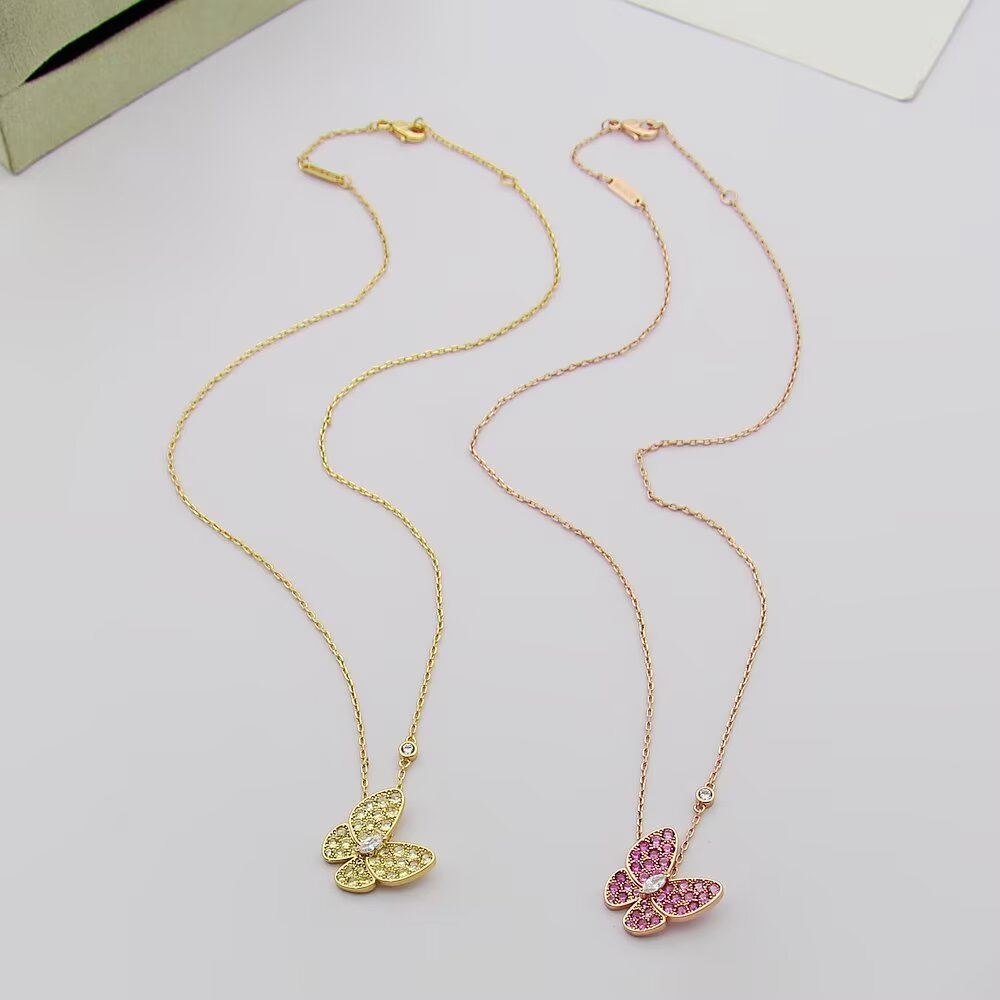 VAEM25 Designer lady's diamond-encrusted pendant necklace - fashionable jewelry - personalized gift for women