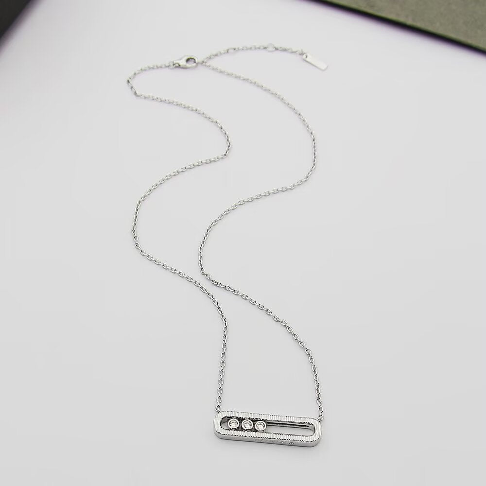 MEM18 Luxury necklace elegant necklaces designer necklaces womeng silver chains top quality pendant charm jewellery