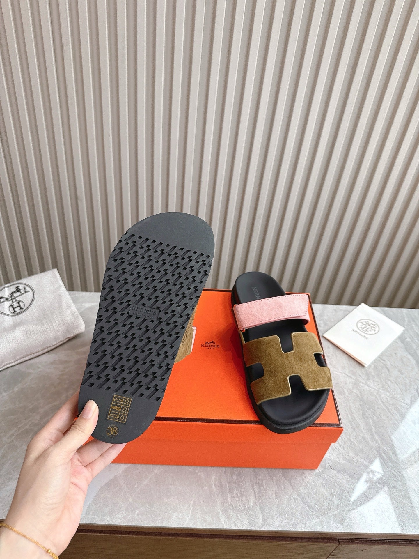 HEM101 Designer women Slippers sandals shoes for women mix color shoes high quality size 35 to 42