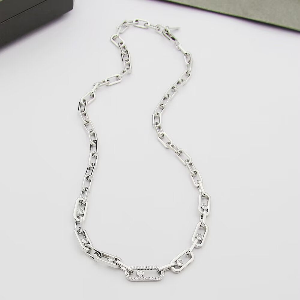MEN17 Luxury necklace elegant necklaces designer necklaces womeng silver chains top quality pendant charm jewellery