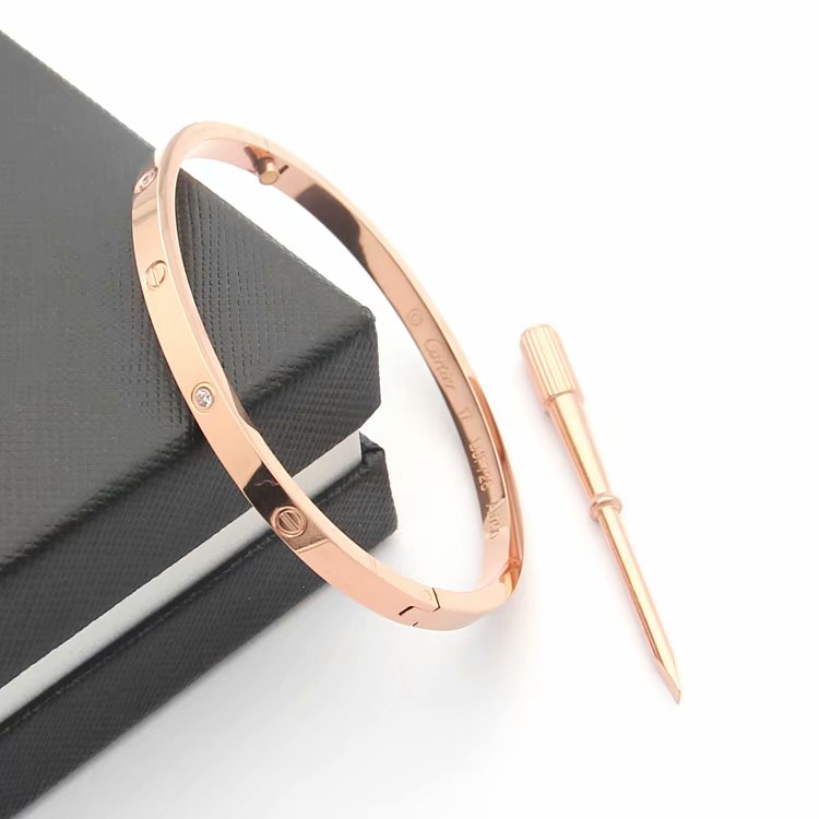 BC06 Hot sale 316L Fashion Stainless Steel 4MM bracelet&bangle it come with dust bag size 17cm