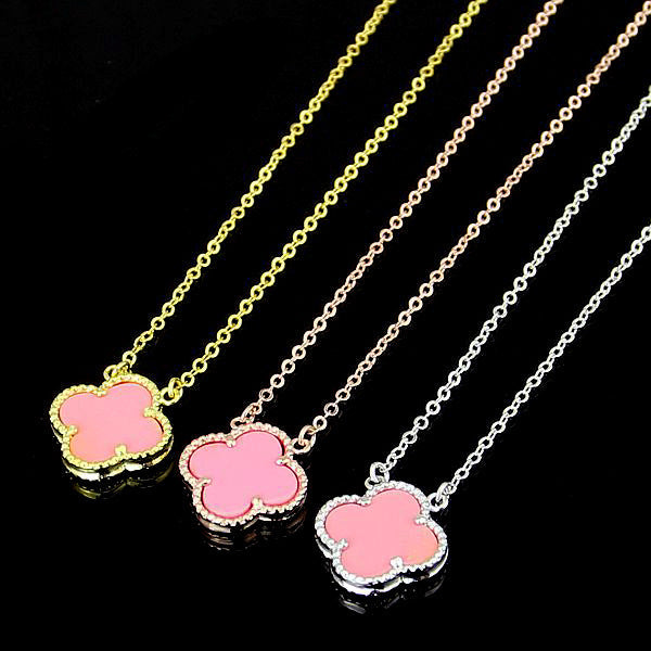 FY57 New Fashion Luxury Titanium steel colours black and white /red /green Necklace for Women Necklace Couples gift