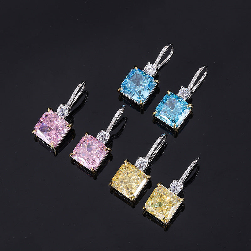 DEM89 2022 Hot sale New arrive pink earring for woman gift color Retro Simple Women's Stud Earrings for woman jewelry