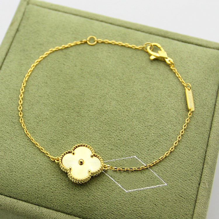 FY53 New Fashion Titanium steel silver and gold color bracelets for Women Charm bangle Couples gift