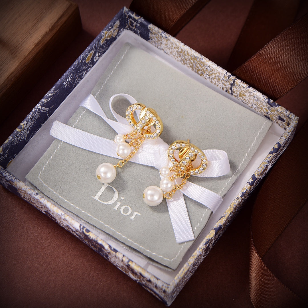 DEM28 New arrive fashion gold color long earring for woman jewelry beautiful jewelry to choose gift no with box