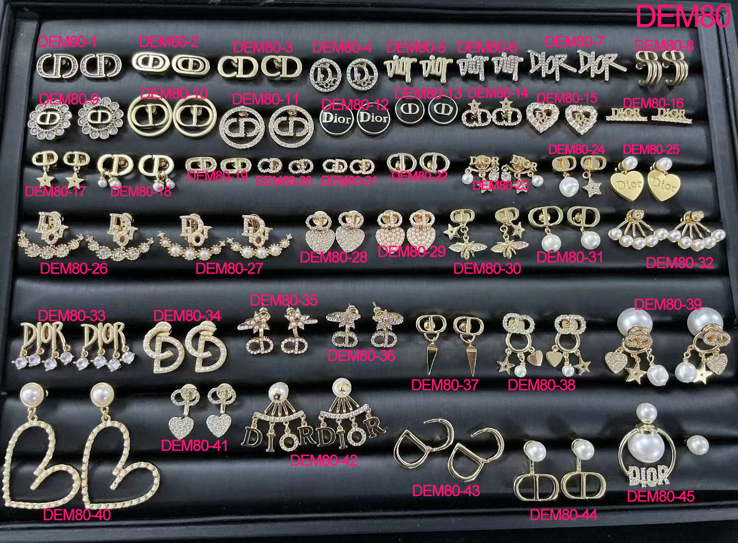 DEM80 new arrive High Carbon cz Individually Packaged Heart-Shaped Cherry Blossom Powder Retro Simple Women's Stud Earrings