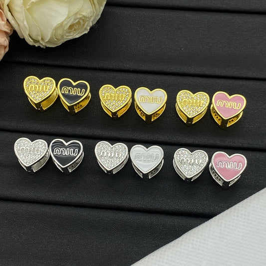 CEM211 New Arrive Fashion  Hot Sale  with Diamond Heart Earring  for Woman Jewelry To Choose