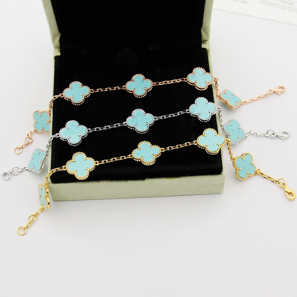 VAEM22 New trendy four-leaf collar chain bracelet personalized luxury high-end accessory available as a gift option
