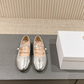 DEM346 Designer women's shoes women's flat shoes silver colors high quality sizes 35 to 42