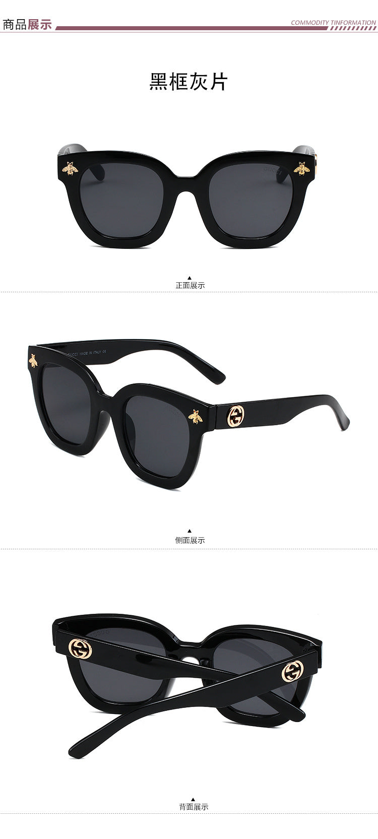 GEM130  sunglasses for woman designer sunglasses man sun glasses designer glasses Fashion Frameless Rectangle Sunglass with box