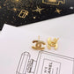CEM253  New Arrive Gold and Silver  Color Earring Fashion Design with Diamond Earring Charm for Women Jewelry
