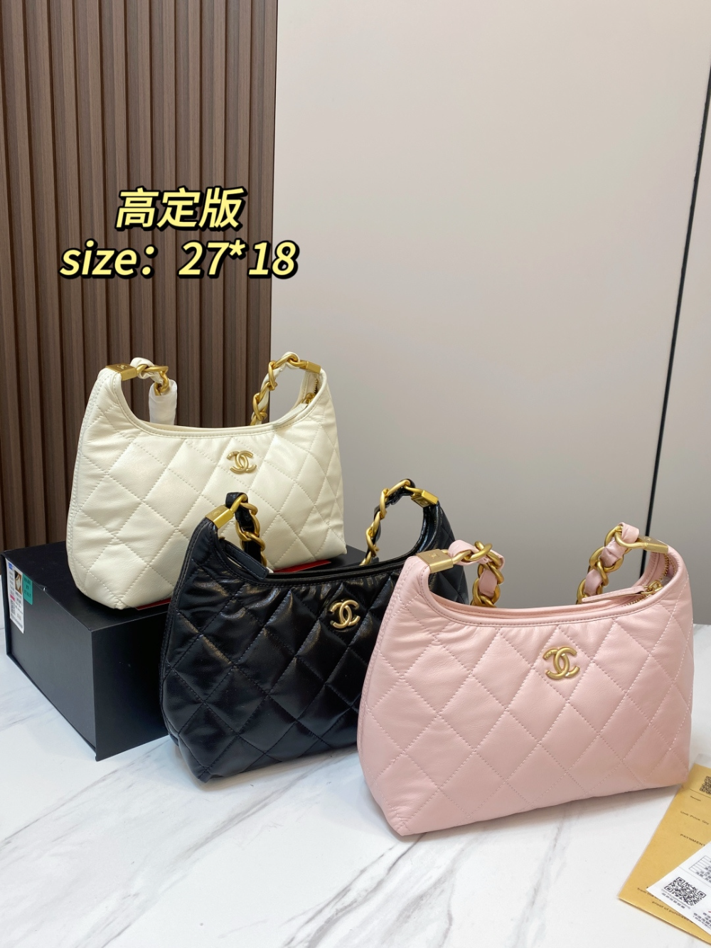 CEM390 New arrive fashion black white pink color bag for woman beautiful gift to choose size 27*18cm