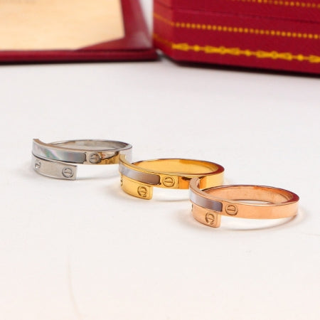 CREM193 Titanium Steel  Love Rings for Women Couples Anel Cubic Zirconia Wedding Rings Bands Bague Femme