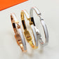 HEM74 mini  Stainless Steel Wedding gold silver color bracelet bangle Bague Femme for woman gift