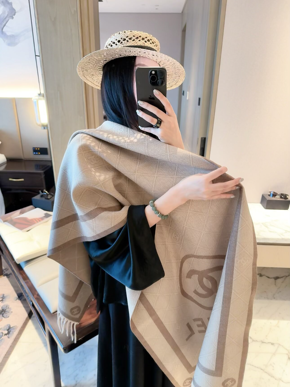 CEM389 new arrive  Hot sale  brown cream color fashion beautiful  scarf  for woman gift  to choose