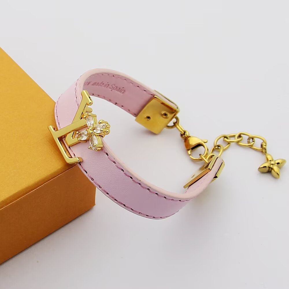 LEM264 Designers Mens Womens Bracelets Bangle Luxury Designer Jewelry Leather 18K Gold Plated Stainless steel Bracelet