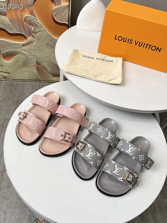 LEM378 Designer Shoes women Sandals for women pink grey color shoes high quality size 35 to 42