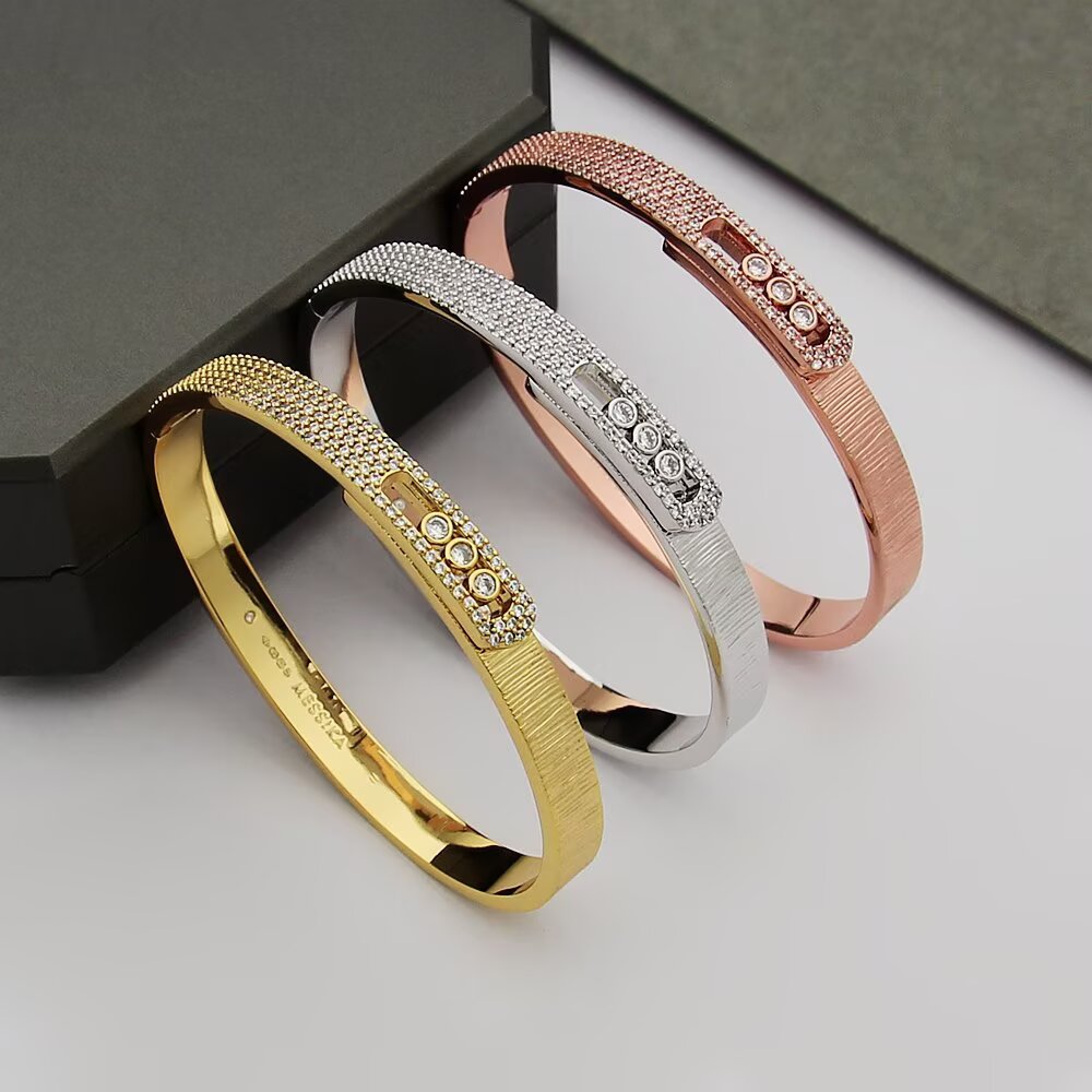 MEM10 Designer Bracelet 18k Gold Plated Bangle Luxury Brand Love Designed Bangles For Women High Sense Fritillary Diamond Bracelets Fashion Accessories