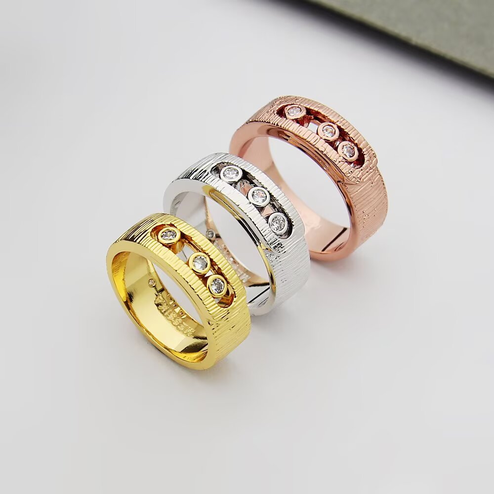 MEM13 luxury designer Love Ring Titanium Steel Classic gold ring Jewellery Men and Women Couples Wedding Ring Valentine's Day Gift