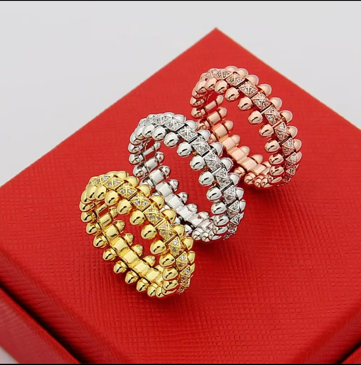 CREM220  Hot Sale Fashion Love Nail Rings for Women Men Jewelry Couples Cubic Zirconia Wedding Rings Bague Femme