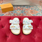 LEM453 Designer women Slippers sandals shoes for women mix color shoes high quality size 4.5cm