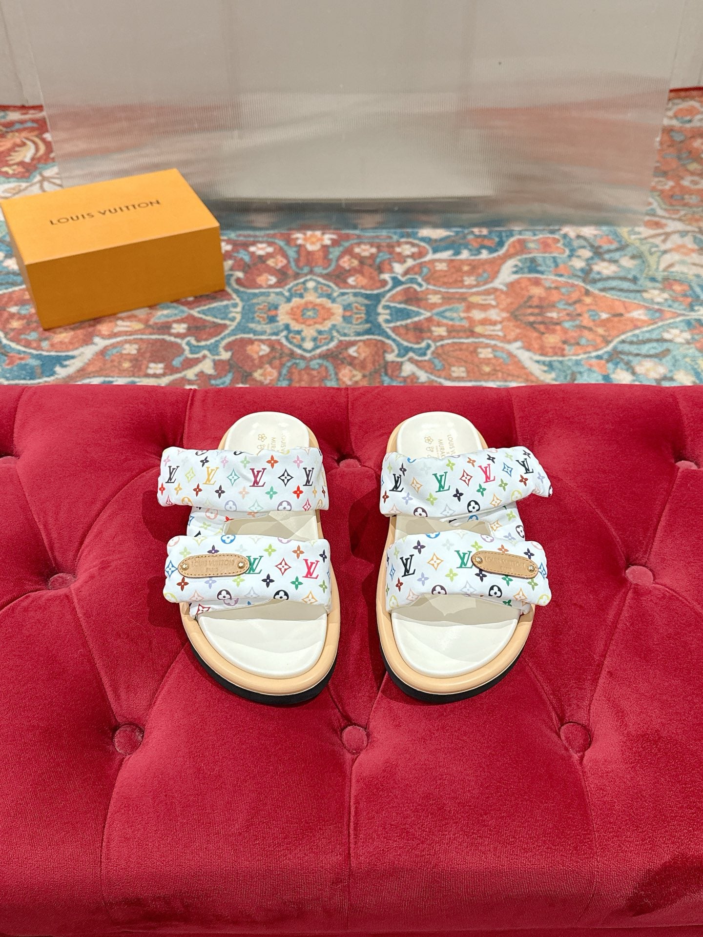 LEM453 Designer women Slippers sandals shoes for women mix color shoes high quality size 4.5cm