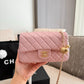 CEM243 New Designer Lambskin Leather Quilted Tabby Handbags Gold Hardware Chains Letter C Hasp Shoulder Bag