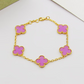 VAEM22 New trendy four-leaf collar chain bracelet personalized luxury high-end accessory available as a gift option