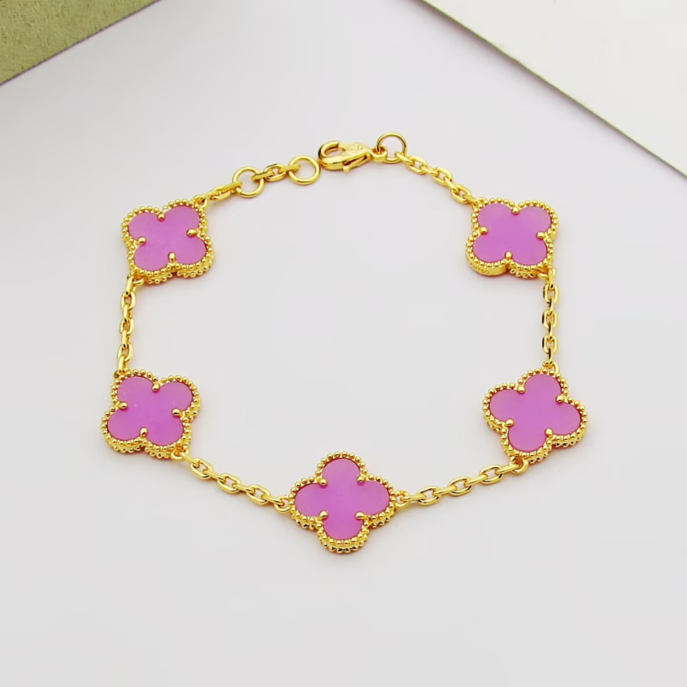 VAEM22 New trendy four-leaf collar chain bracelet personalized luxury high-end accessory available as a gift option