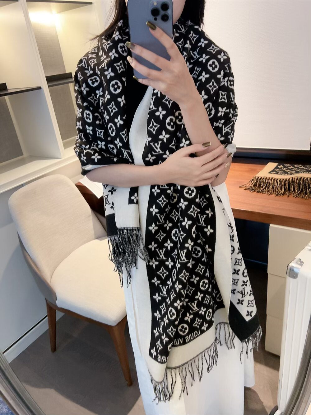 LEM294 luxury Designer Cashmere Scarf Winter Women Long Scarf Quality Headband Fashion Men brand Scarves Classic Printed Check Big Plaid Shawls Soft comfortable gift 180✖️60cm