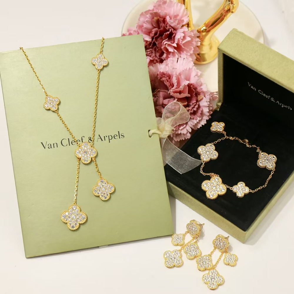 FY101 New Arrive Fashion Gold Color Long Diamond Necklace  for Woman Jewelry Beautiful Jewelry To Choose Gift No with Box