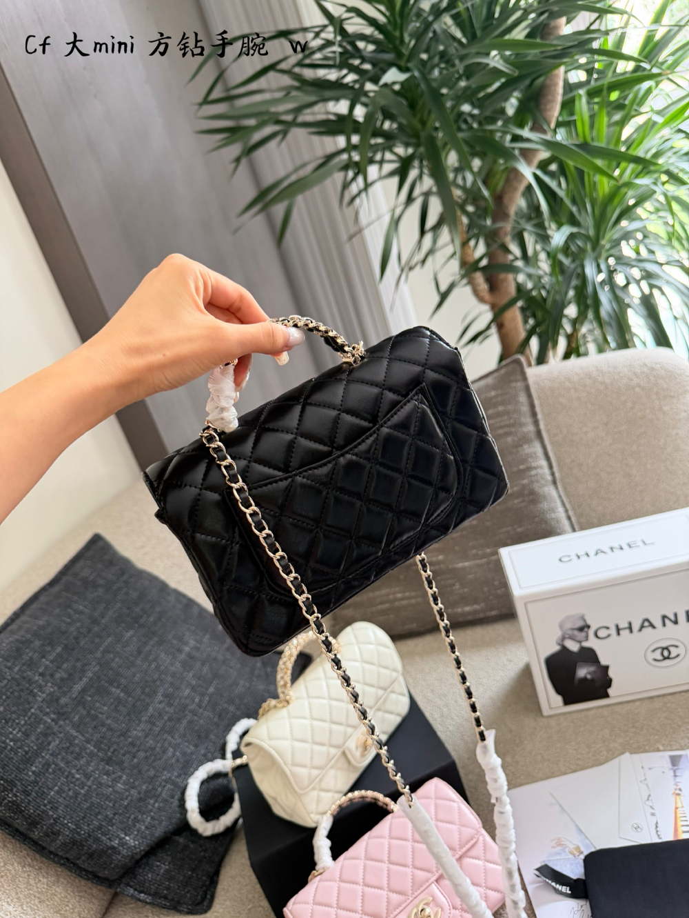 CEM479 New arrive fashion pink black white bag for woman hands bag beautiful gift to choose gift 13×20×9cm