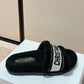 DEM344 Designer women Slippers black grey color sandals shoes for women high quality size 35 to 41