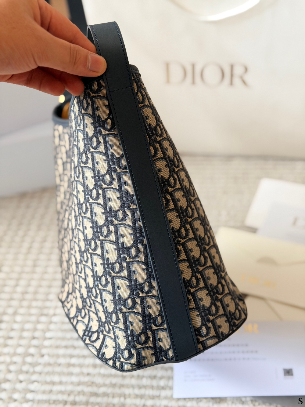 DEM353  New arrive fashion dee pblue color bag for woman beautiful gift to choose size 28cm